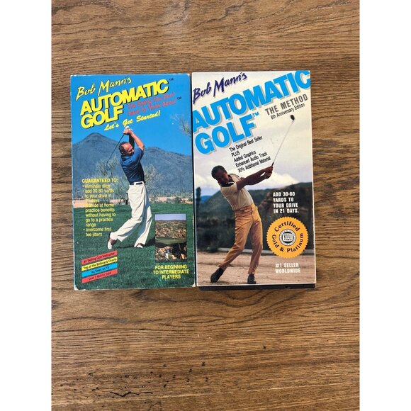 Bob Mann's Automatic Golf VHS Set - Lets Get Started & The Method - Picture 1 of 3
